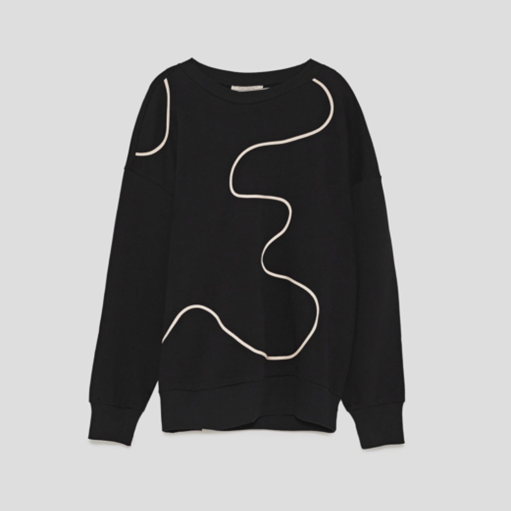 Zara Sweater long sleeves size S Black - Picture 4 of 8
